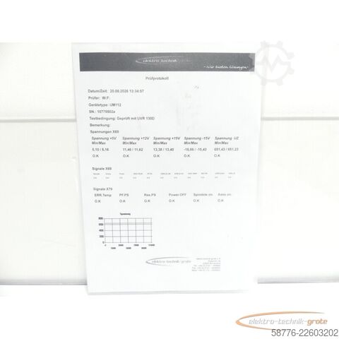 Component Heidenhain UM 112 ID 325 001-02 SN10775502A im Austausch (Exchange)