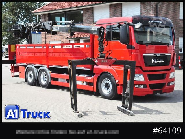 Autolaadkraan MAN TGX 26.400 LL, Hiab XS 166, Lenk-Liftachse,
