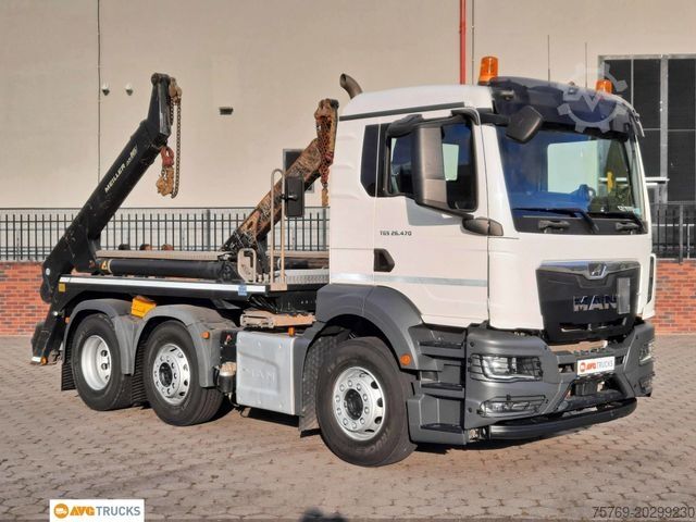 Kippers vrachtauto MAN 26.470 TGS Meiller Funk Vorlauf-Lenkachse