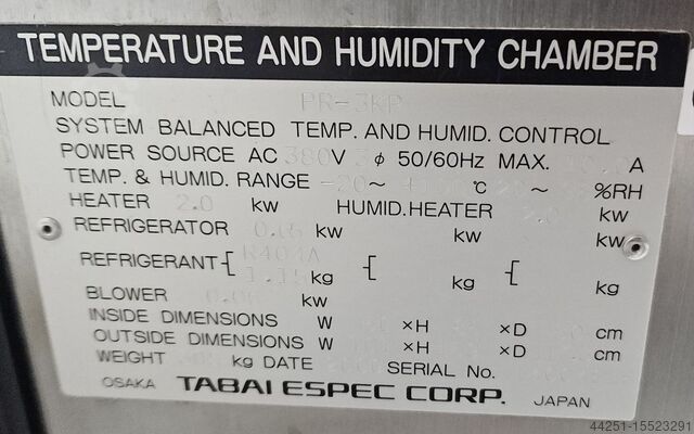 Climate test chamber Environmental test Espec PR-3KP