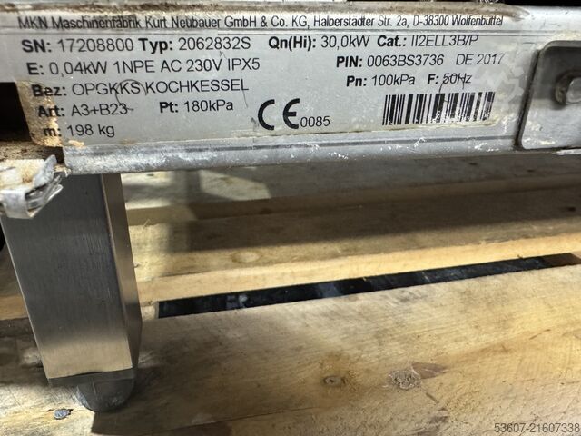 Rectangular cooking kettle MKN Optima 850 Gasausführung