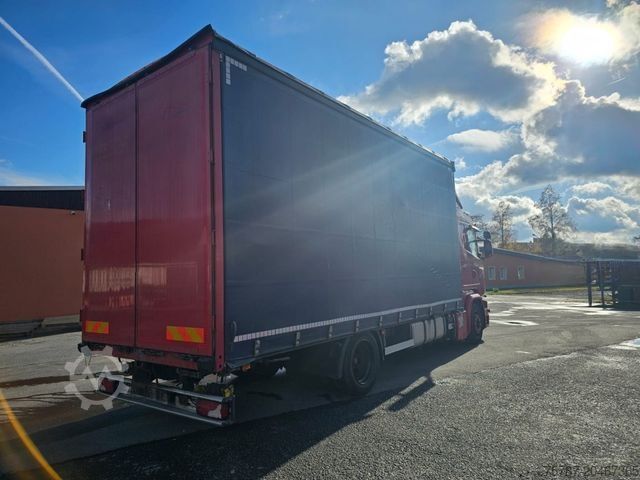 Φορτηγό πλατφόρμα με μουσαμά SCANIA G410 Volumen, Edscha, Hubdach+Tandemhänger