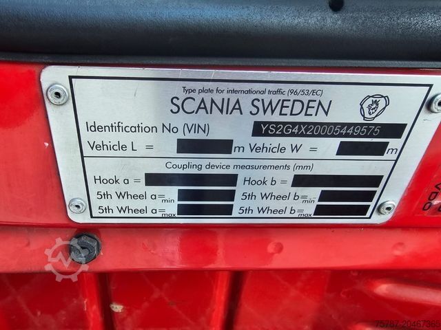 Φορτηγό πλατφόρμα με μουσαμά SCANIA G410 Volumen, Edscha, Hubdach+Tandemhänger