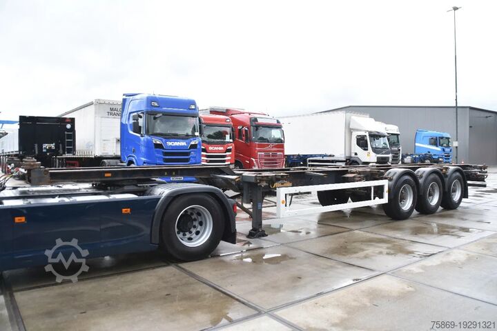 Transporte de contenedores Krone SDC 27 - BPW AXLES - DRUM BRAKES -