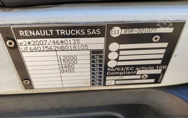Kuffert Renault D240 P4x2 - ACC. - 21-BSJ-7 - BAKWAGEN - 12 TON...