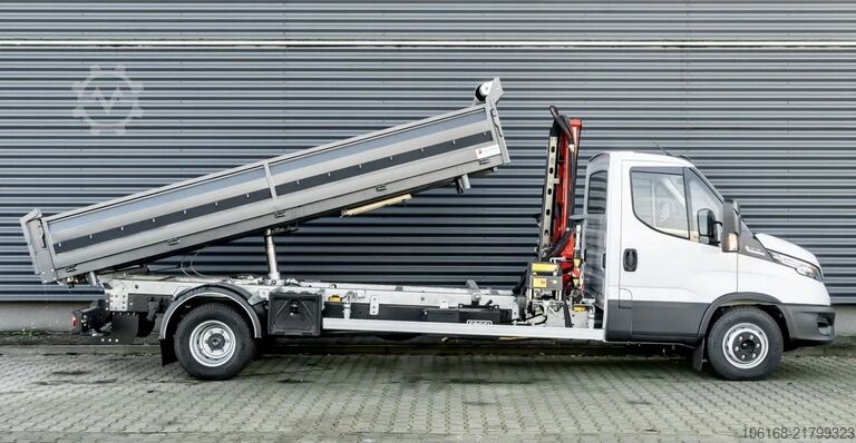 Třístranný sklápěč s jeřábem Iveco Daily 70C18 HA8 Kipper Kran