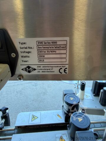Equipamento de rotulagem EME Series 2000 / 4000 Twin-Head Labeller