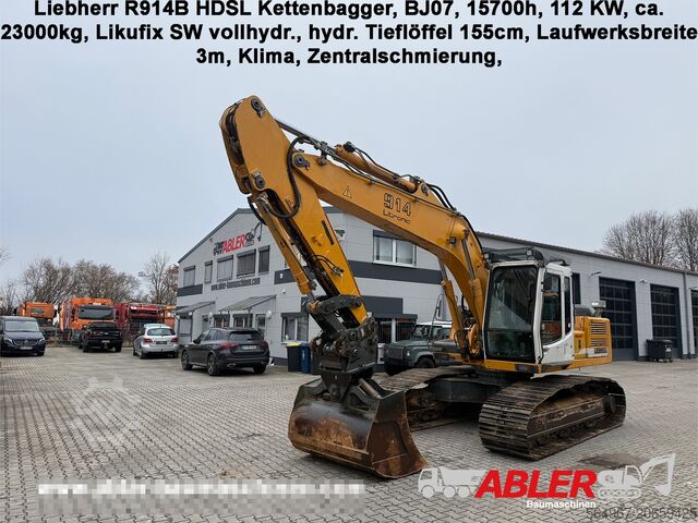 Graafmachine op rupsbanden Liebherr R914 B HDSL Litronic SWA48 Likufix Klima