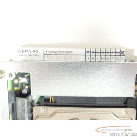 Bileşen Siemens 6FC5110-0DB02-0AA2 MMC CPU 840C Version T SN T-P52000435