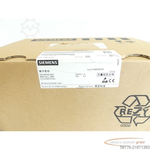 Componenta Siemens 6FC5210-0DA00-1AA1 Bedieneinheit SN T-MD2011590 -!-