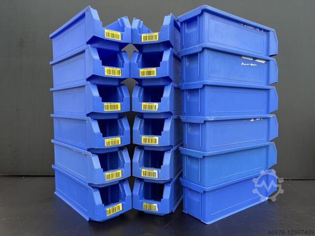 Opbergdozen Stapelboxen Krat SSI Schäfer LF 511 G ZW /18 Stck. / blau Außenmaß: 500 x 156 x 143 mm