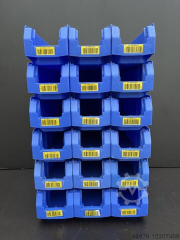 Opbergdozen Stapelboxen Krat SSI Schäfer LF 511 G ZW /18 Stck. / blau Außenmaß: 500 x 156 x 143 mm