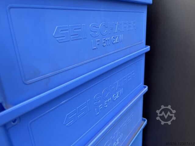 Opbergdozen Stapelboxen Krat SSI Schäfer LF 511 G ZW /1000 Stck./blau Außenmaß: 500 x 156 x 143 mm