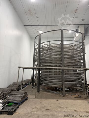 Nagy áteresztőképességű, környezeti hőmérsékletű spirális hűtő. APV Spiral cooler