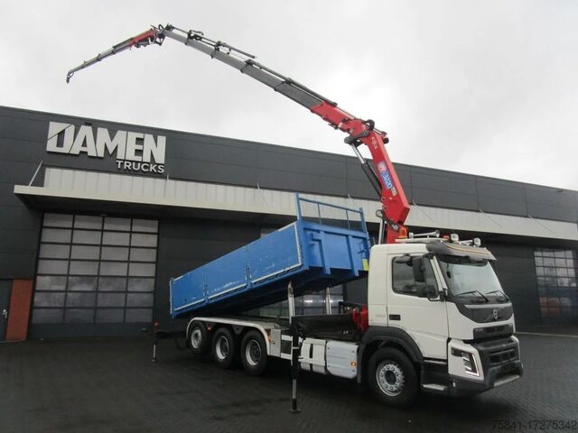 Kipper met kraan Volvo FMX 460 8x4 Euro 6 HMF 3220-K5 + JIB FJ 1000-K4...