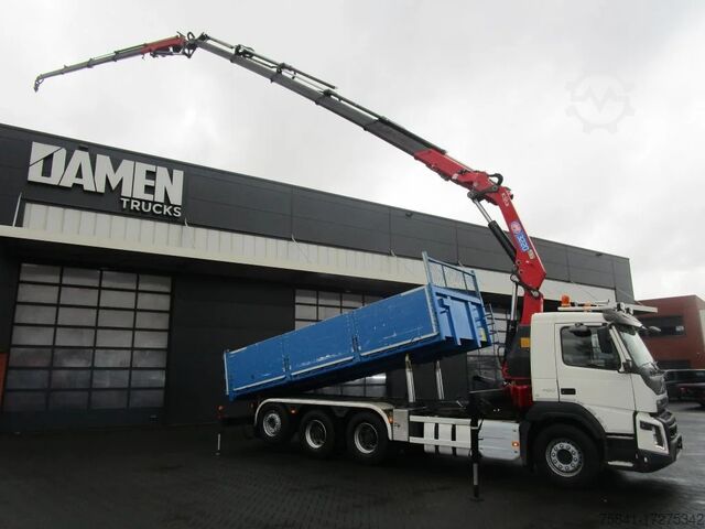 Kipper met kraan Volvo FMX 460 8x4 Euro 6 HMF 3220-K5 + JIB FJ 1000-K4...