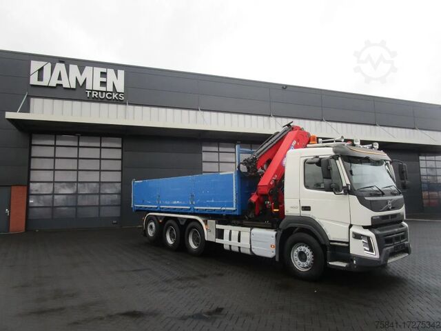 Kipper met kraan Volvo FMX 460 8x4 Euro 6 HMF 3220-K5 + JIB FJ 1000-K4...