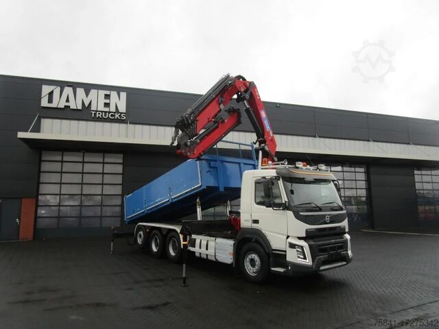Kipper met kraan Volvo FMX 460 8x4 Euro 6 HMF 3220-K5 + JIB FJ 1000-K4...