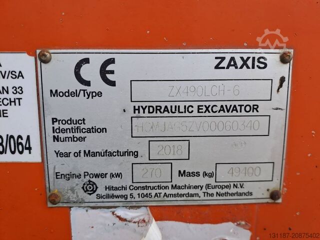 Crawler excavator Hitachi ZX 490 LC H-6 (Lift Cab)