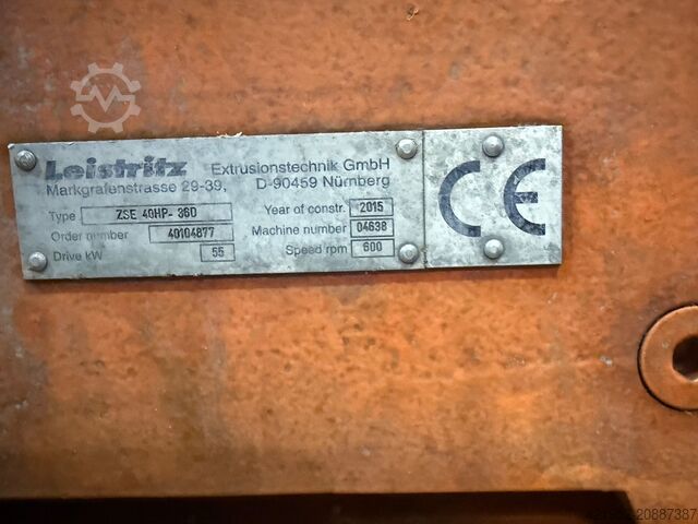 Doppelschneckenextruder Leistritz ZSE40 Leistritz Extrusionstechnik GmbH ZSE40HP-36D