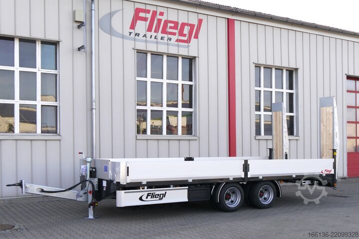Plataforma remolque FLIEGL Tandem-Plattformanhänger Bau TPS 118 Bau