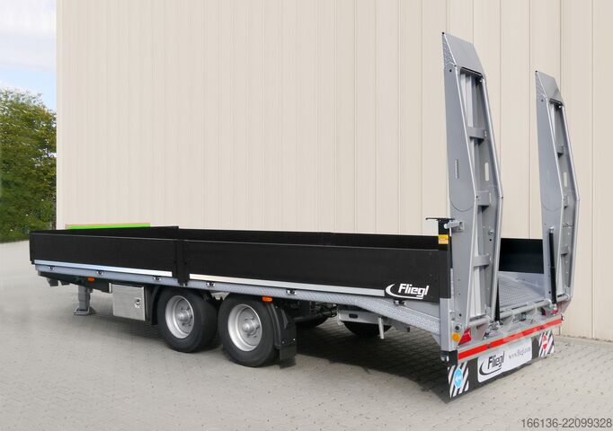Plataforma remolque FLIEGL Tandem-Plattformanhänger Bau TPS 118 Bau