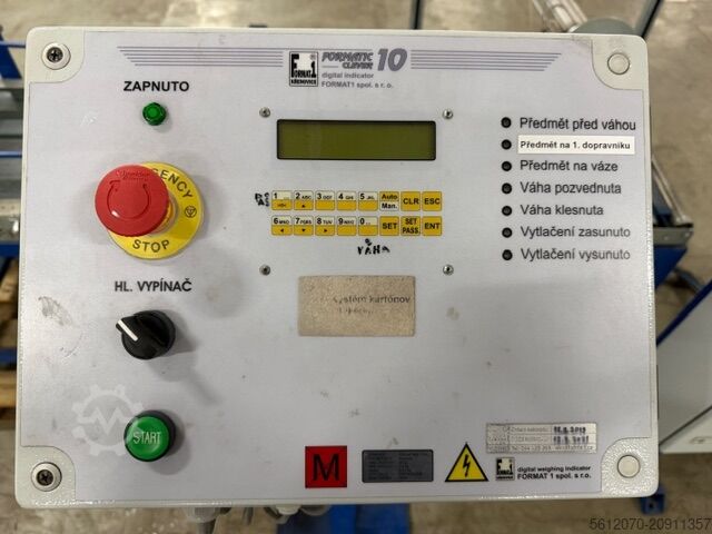 Kontrollwaage mit Auswurf Format 1 spol, s.r.o. 0,4-20 kg
