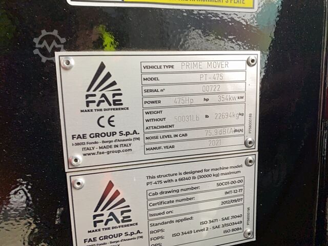 Träflisning FAE PT475 Forestry Mower / Tracked Carrier with Mulcher