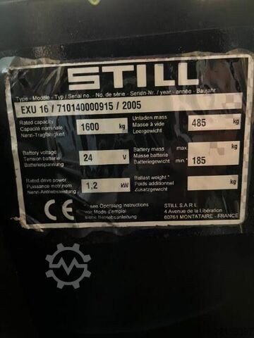 Ruční paletový vozík Still EXU 16
