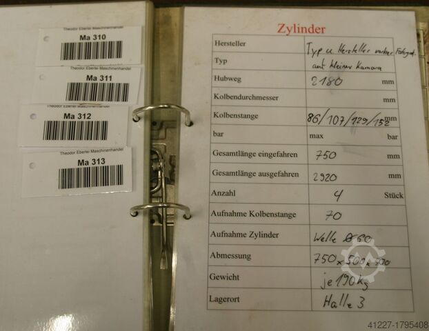 Cilindro telescópico HUSS Hub 2170 mm