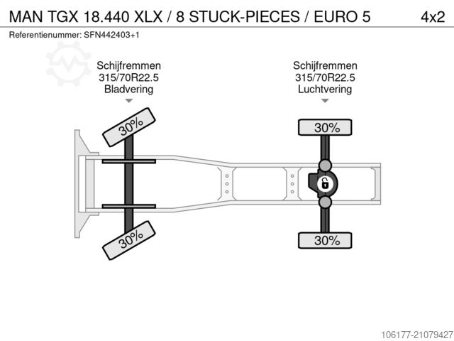 Standard-SZM MAN TGX 18.440 XLX /  8 STUCK-PIECES / EURO 5
