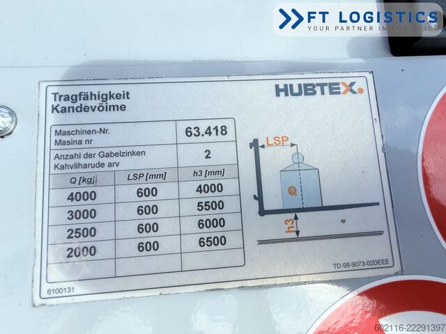 čtyřcestný vysokozdvižný vozík Hubtex DQ40D DIESEL TRIPLEX 6500 FREE-LIFT TOP1