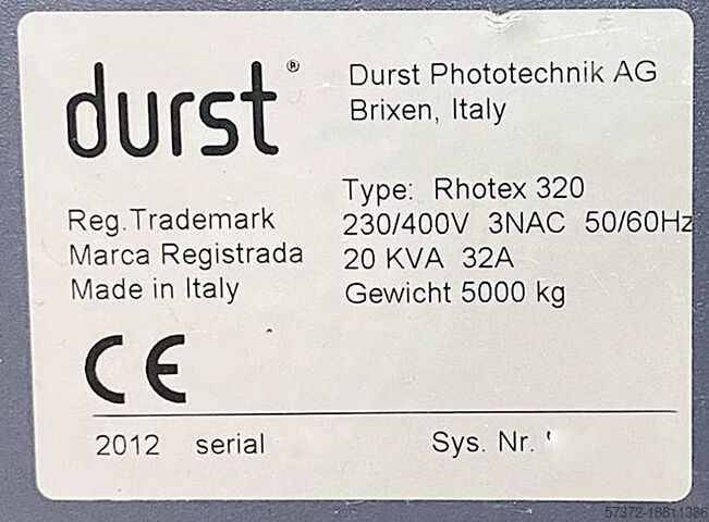 Textiel printer Durst/Klieverik Rhotex 320/GTC81-3400
