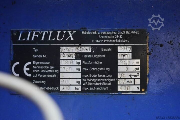 Ollós emelő Liftlux SL245-25D 4WD Diesel, 4x4 Drive, 26.5m Working Hei