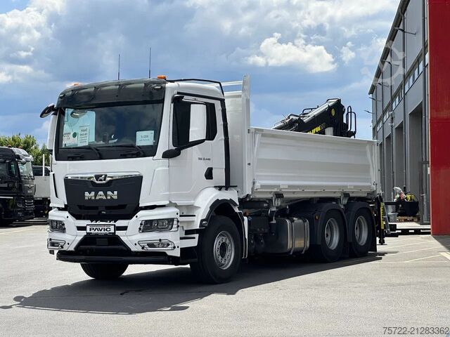 Ribaltabile con gru MAN TGS 33.440 6x4 BL Tajfun Liv L150K Recycling Kran