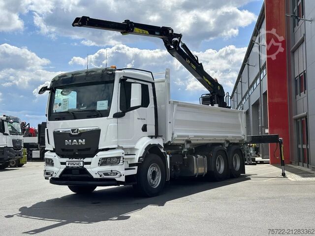 Ribaltabile con gru MAN TGS 33.440 6x4 BL Tajfun Liv L150K Recycling Kran