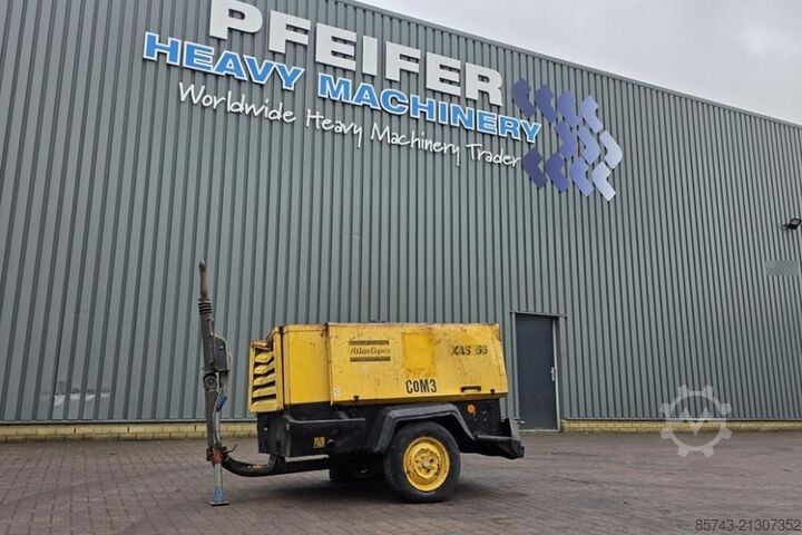 Compressor Atlas Copco XAS66 As-Is, Diesel, Volume flow: ± 3,4 – 3,7 m³/m