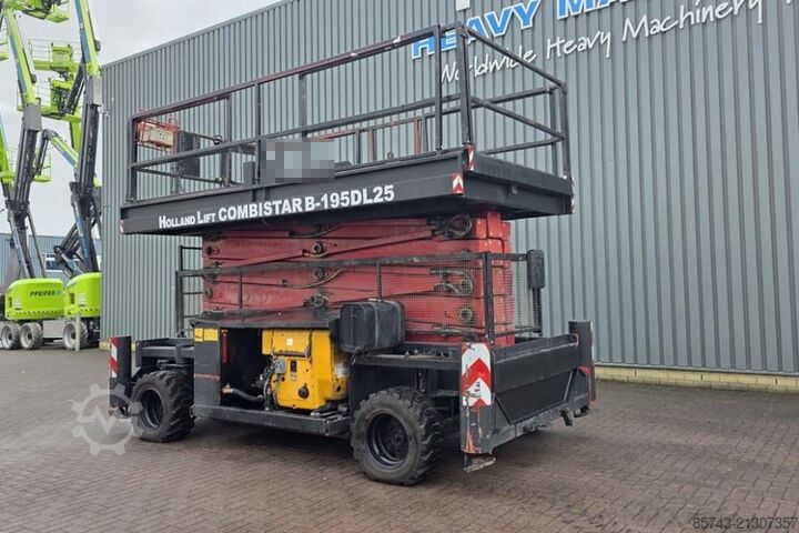 Scissor lift Holland Lift Combistar B-195DL25-4WD/P/N Diesel, 4x4 Drive, 21.
