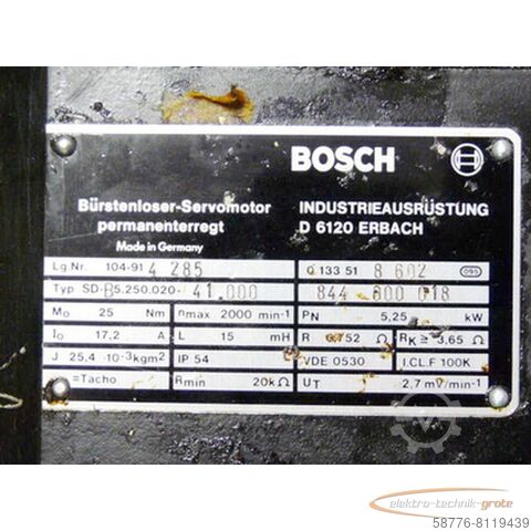 Control unit Bosch Servomotor SD-B5.250.020-41.000