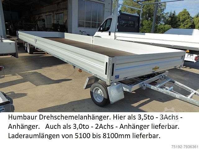 Humbaur HD356124 Serie 8400 3-Achser 3,5to Drehschemel Ladefläche 610 x 248cm