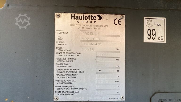 Knikarm werkplatform Haulotte H 23 Tpx (23m)