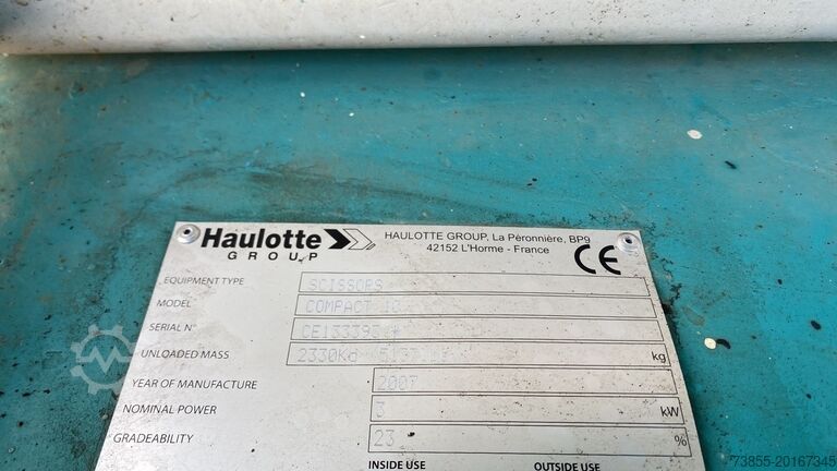 Schaarheftafel Haulotte Compact 10 (10m)