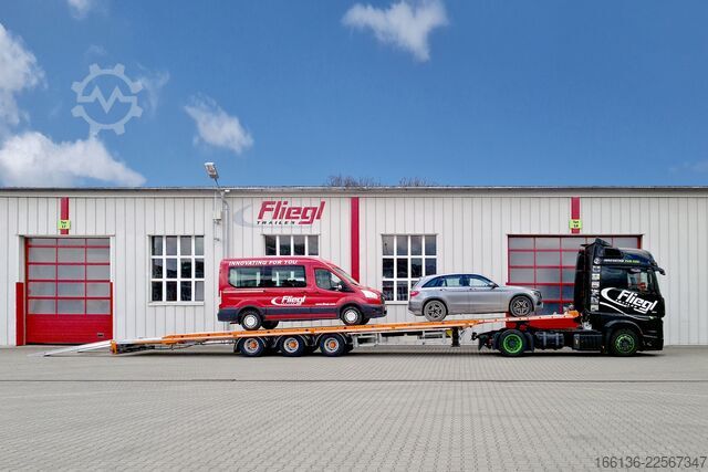 Open oplegger Fliegl Plateauauflieger zum Fahrzeugtransport