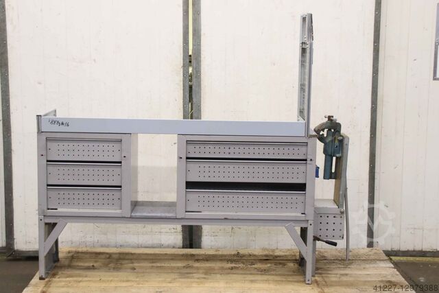 Rek voor voertuig Sortimo mit Schraubstock / 6 Schubladen