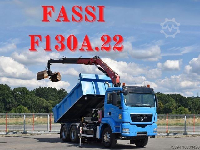 Truck mounted crane MAN TGS 26.400 Kipper 4,60m*FASS F130A.22 + FUNK/6x4