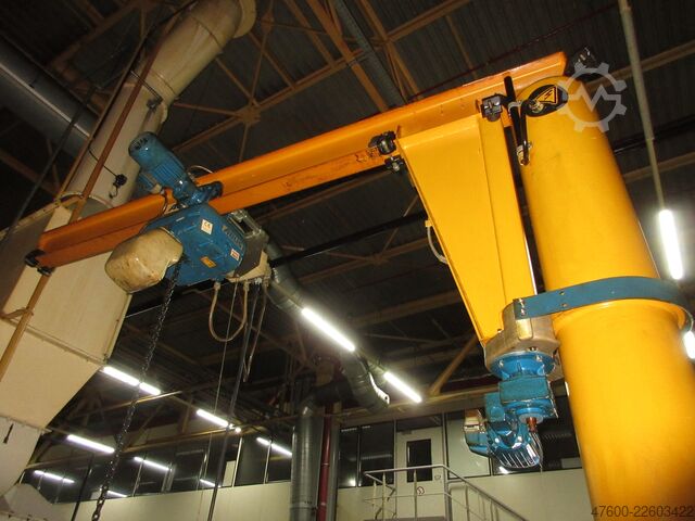 Stubno obrtna dizalica, obrtna dizalica, lančani podizač ABUS Kran Drehkran Schwenkkran 500KG VS 0,5t 500Kg 2,5m Abus + GM Kettenzug