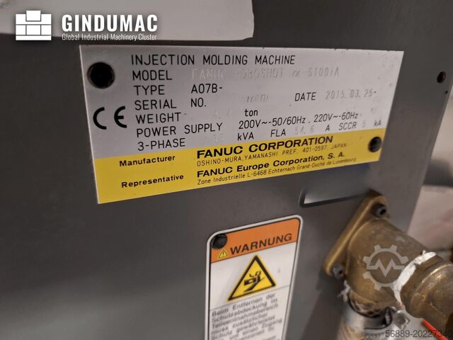 Električna brizganje mašina FANUC Roboshot S100iA