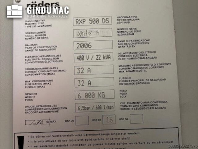 Vertikala Fleroperationsmaskiner RÖDERS RPX 500