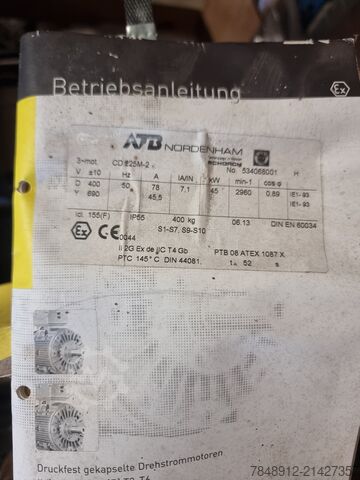 Elektromotor ATB Nordenham ATEX 45kW Motor Type: CD 225M-2