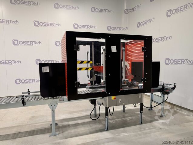 Składarka kartonów + zaklejarka taśmowa Soco System BE 2300 ATS L + T-4000